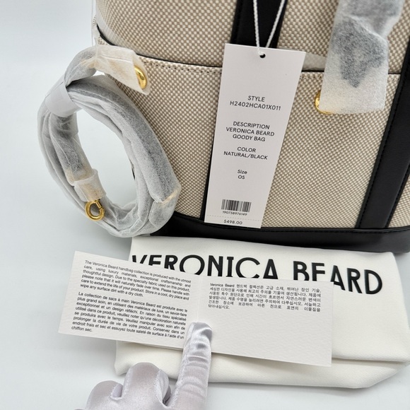 Veronica Beard Goody Bag Natural Black - Picture 9 of 15